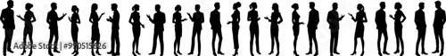 Vektor Silhouetten Set mit 22 Personen - Business - Kommunikation und Gestik - Gespräche und Unterhaltungen - Kommunizieren mit Händen und Armen