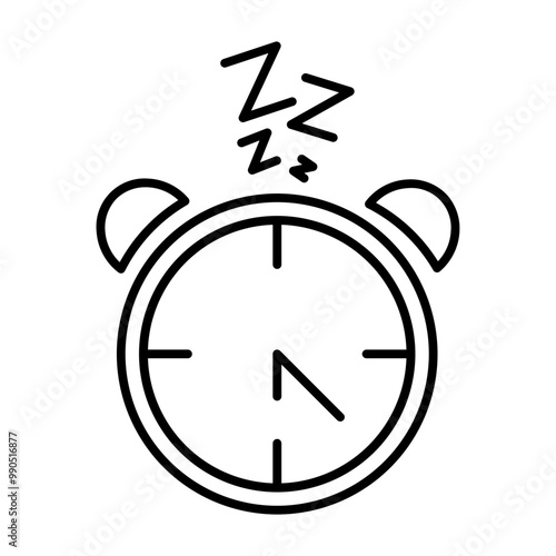 alarmclock line icon