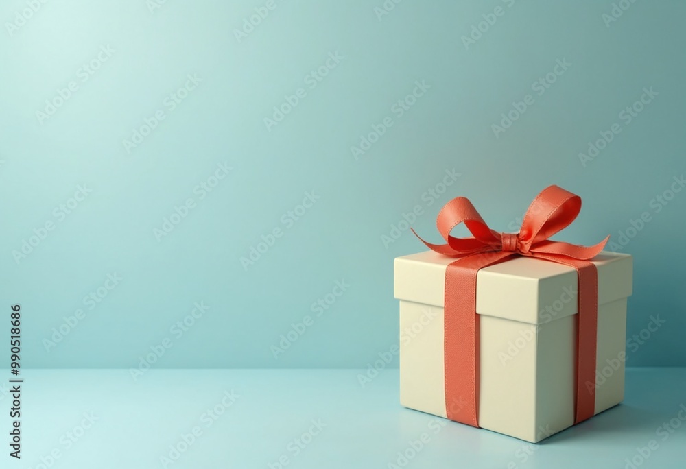 Gift box, copy space on a side Gift box, copy space on a side