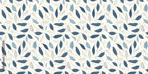 Feather pattern with a light, delicate design. seamless background pattern