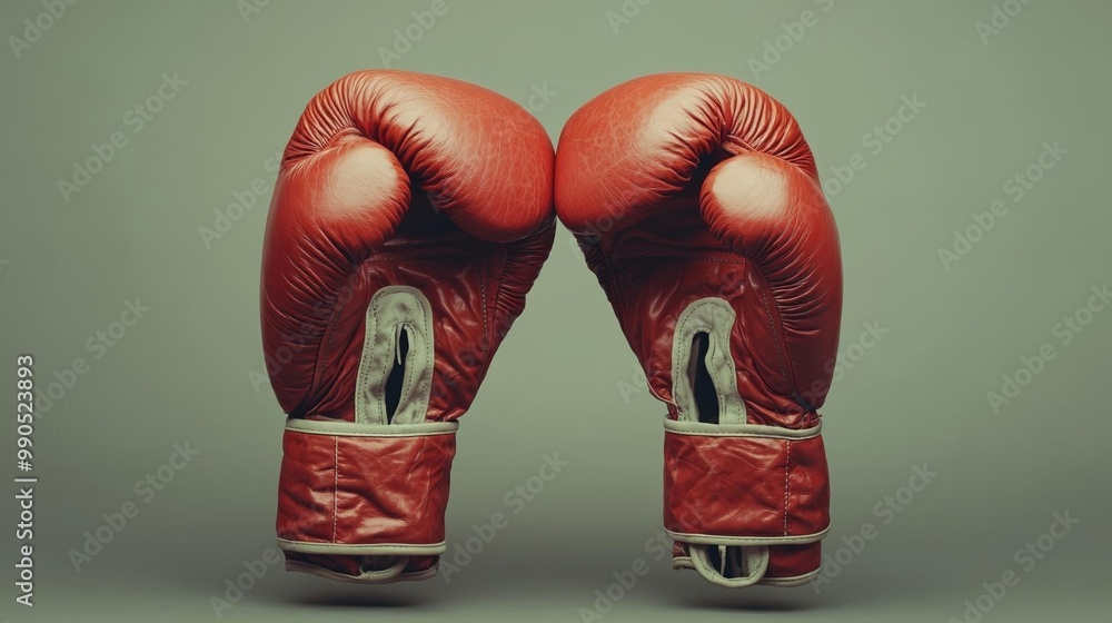 Naklejka premium a lung looking like two boxing gloves, photoreatlistic, neutral background, advertising campaign look