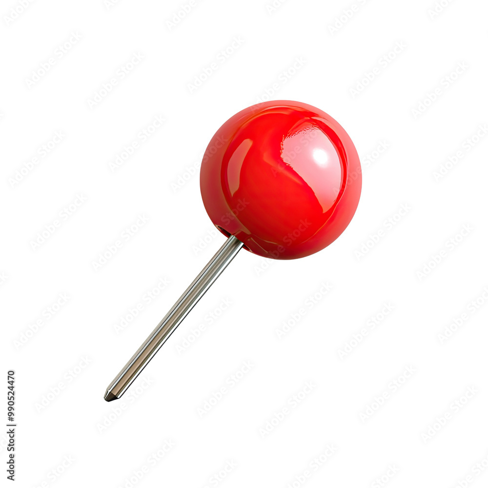 A red push pin, clipart style on Transparent background A red push pin, clipart style on Transparent background