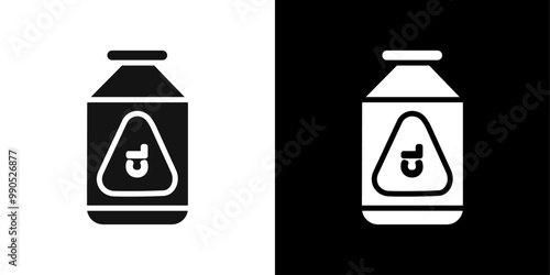 Chlorine bleach icon Flat line illustration