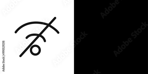 offline icon Flat line illustration