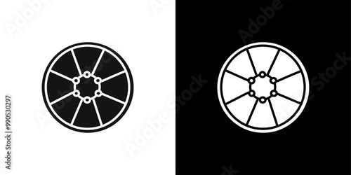 rebound icon Flat line illustration