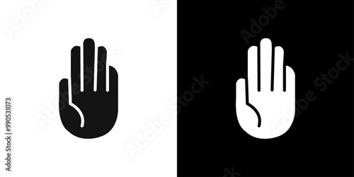 Stop violence icon Flat line illustration