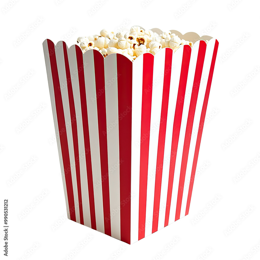 Popcorn in red and white striped paper box clip art, on Transparent background, Popcorn in red and white striped paper box clip art, on Transparent background,