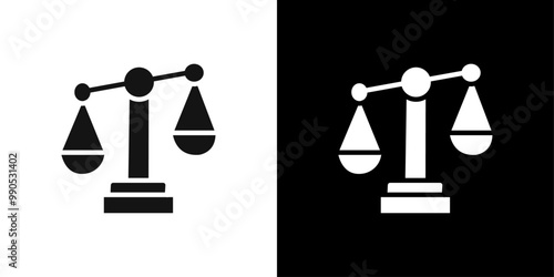 Unfair icon Flat line illustration