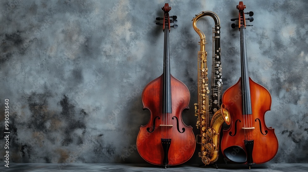 Naklejka premium Seven-string electric guitar made of dark wood. Shot on a white background. Background for music and creativity.