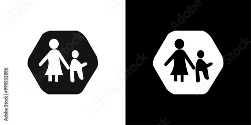 Babysitter icon Flat line illustration