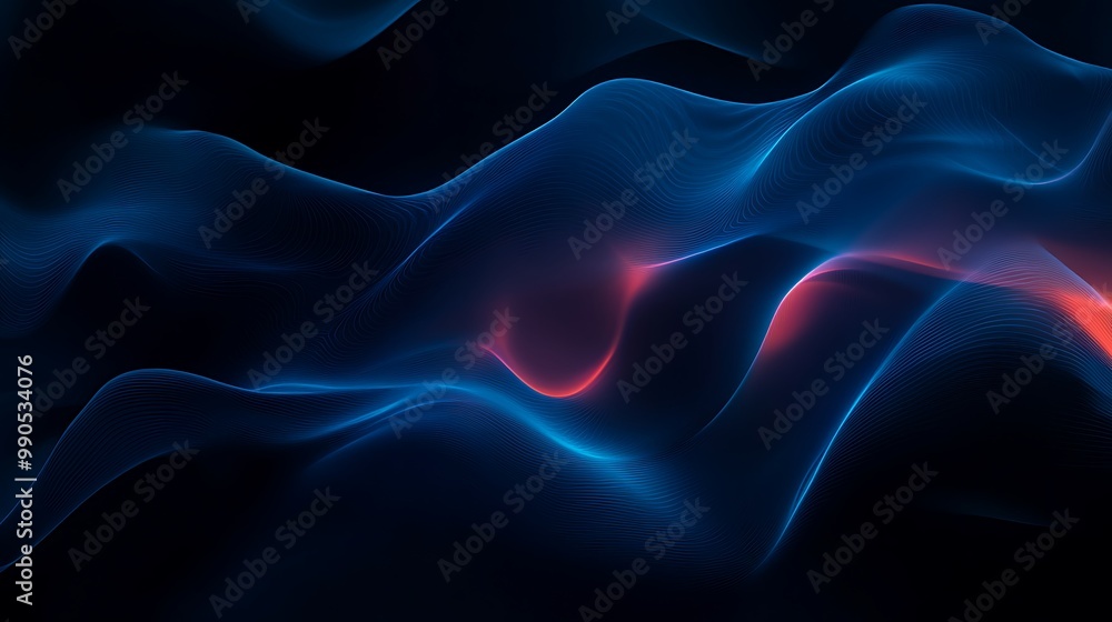 Obraz premium Abstract Blue and Red Swirls