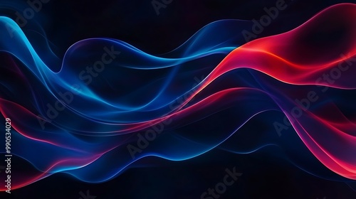 Abstract Blue and Red Swirls