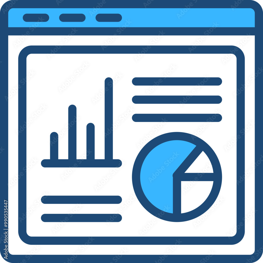 Web Analytics Blue Icon Design Vector Web Analytics Blue Icon Design Vector