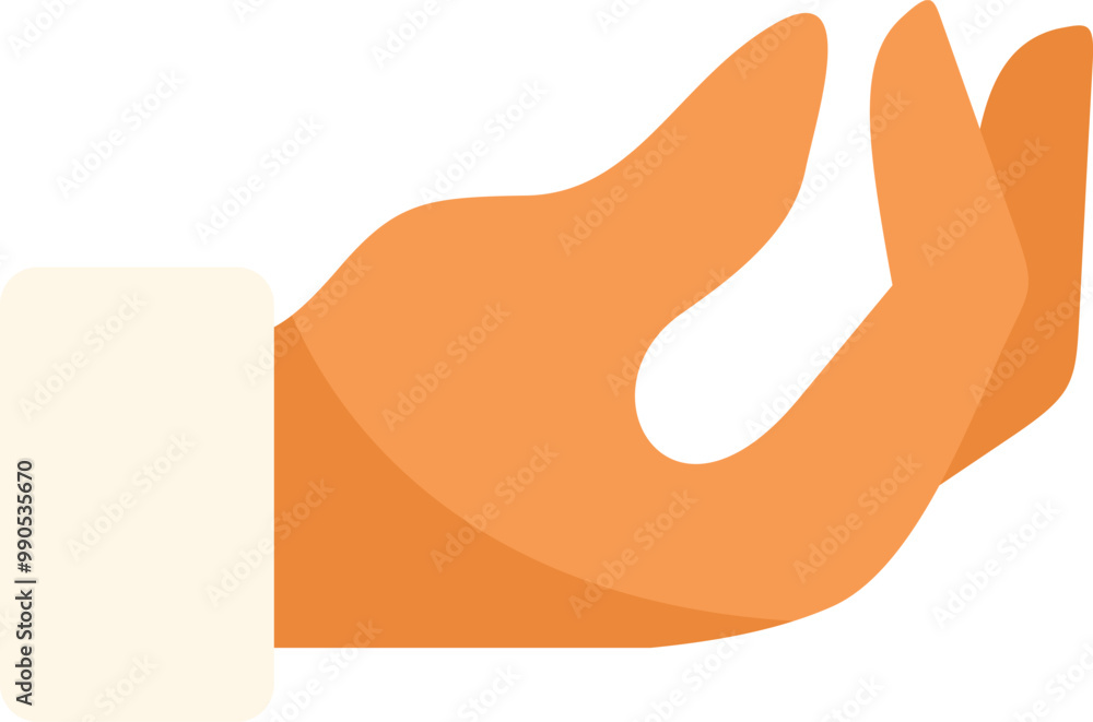 Hand with fingers curved, as if holding something small and invisible Hand with fingers curved, as if holding something small and invisible