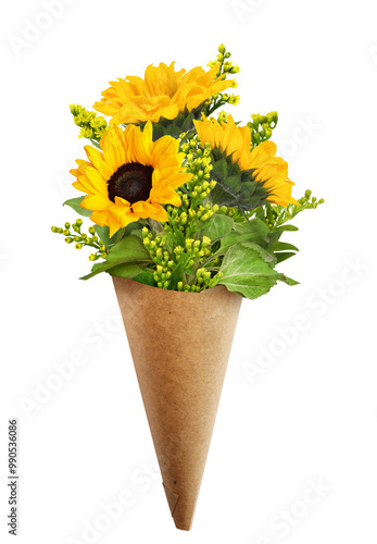 Bouquet with three yellow s...