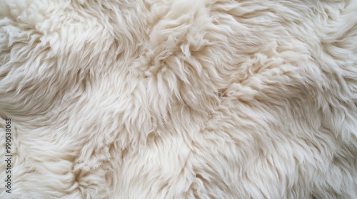 A soft, fluffy, white faux fur background.