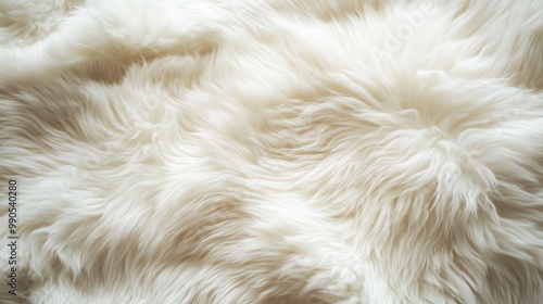 A soft, fluffy, white faux fur background. photo