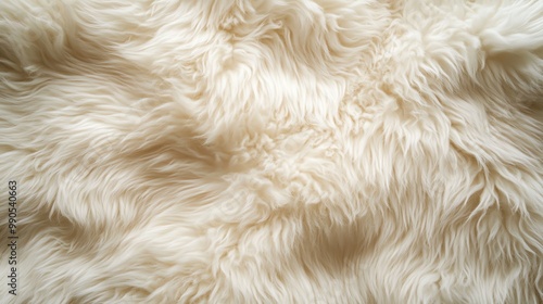 A soft, fluffy, white faux fur background. photo