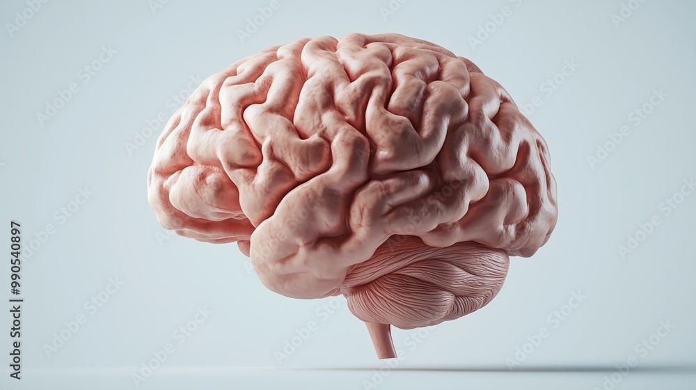anatomically correct realistic human brain with copy space for medical science education anatomically correct realistic human brain with copy space for medical science education