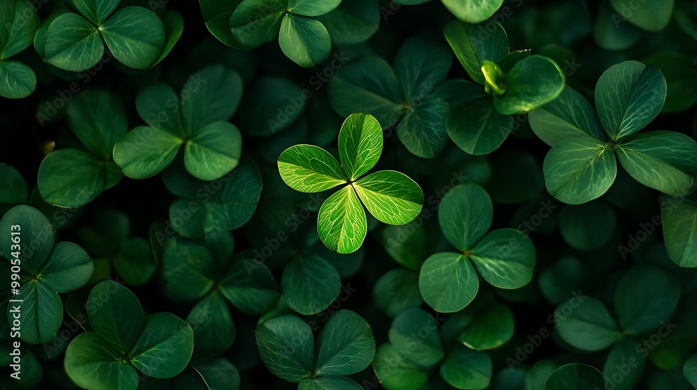Close-up of Green Clover Leaves Close-up of Green Clover Leaves