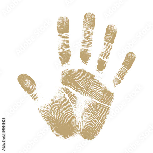 human handprint vector , The handprint should look realistic vector