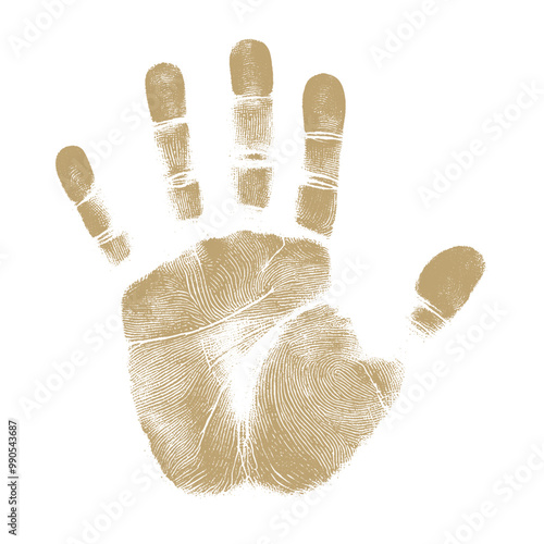 human handprint vector , The handprint should look realistic vector