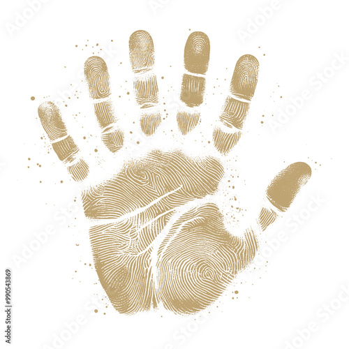 human handprint vector , The handprint should look realistic vector