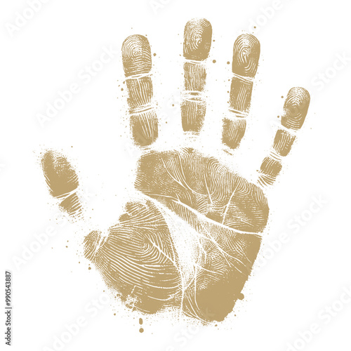 human handprint vector , The handprint should look realistic vector