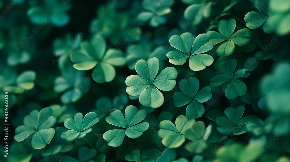 Close-up of Green Clover Leaves Close-up of Green Clover Leaves