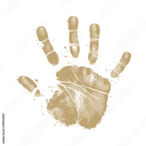 human handprint vector , The handprint should look realistic vector