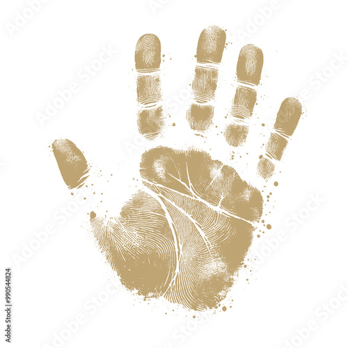 human handprint vector , The handprint should look realistic vector