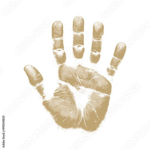 human handprint vector , The handprint should look realistic vector
