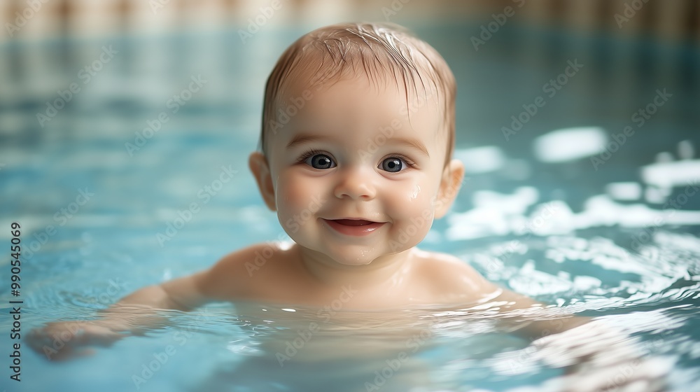 portrait of happy baby sport swimming portrait of happy baby sport swimming