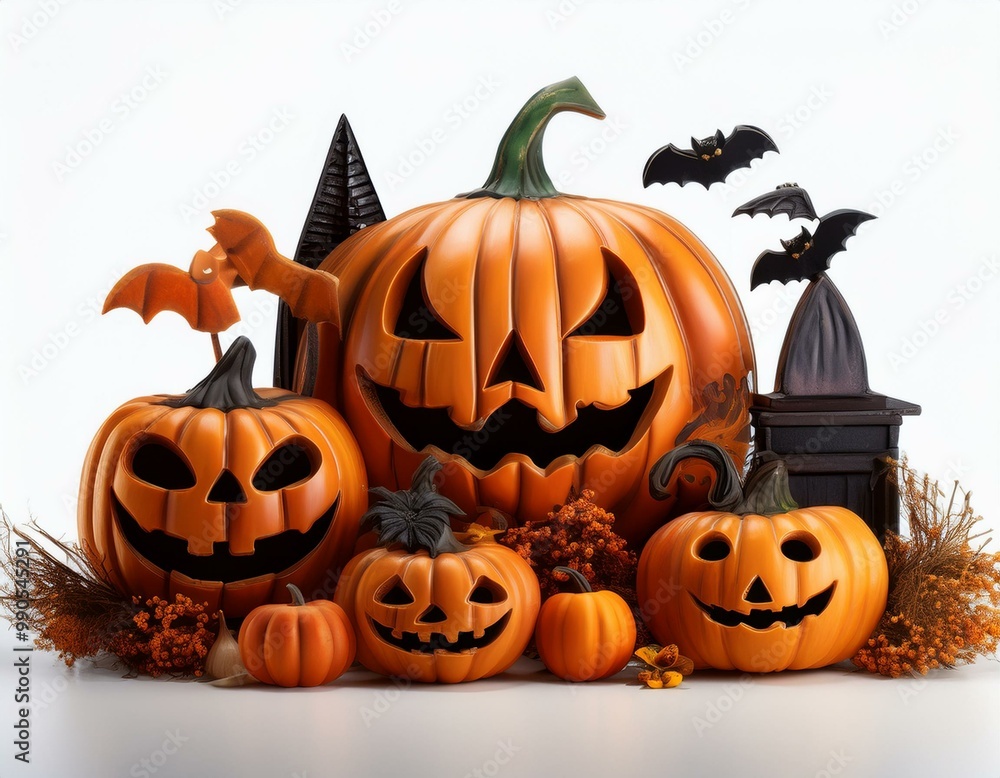 Halloween funny event with vivid colors , still life Halloween funny event with vivid colors , still life