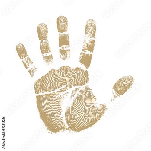 human handprint vector , The handprint should look realistic vector