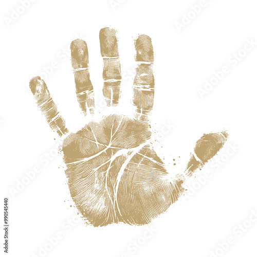 human handprint vector , The handprint should look realistic vector