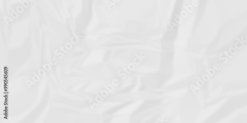 Vector empty white crumple creased blank sheet retro old paper texture. rough vintage wrinkled crumpled  grunge background.