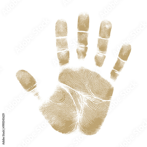 human handprint vector , The handprint should look realistic vector