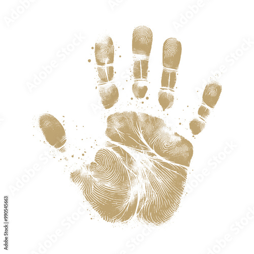 human handprint vector , The handprint should look realistic vector