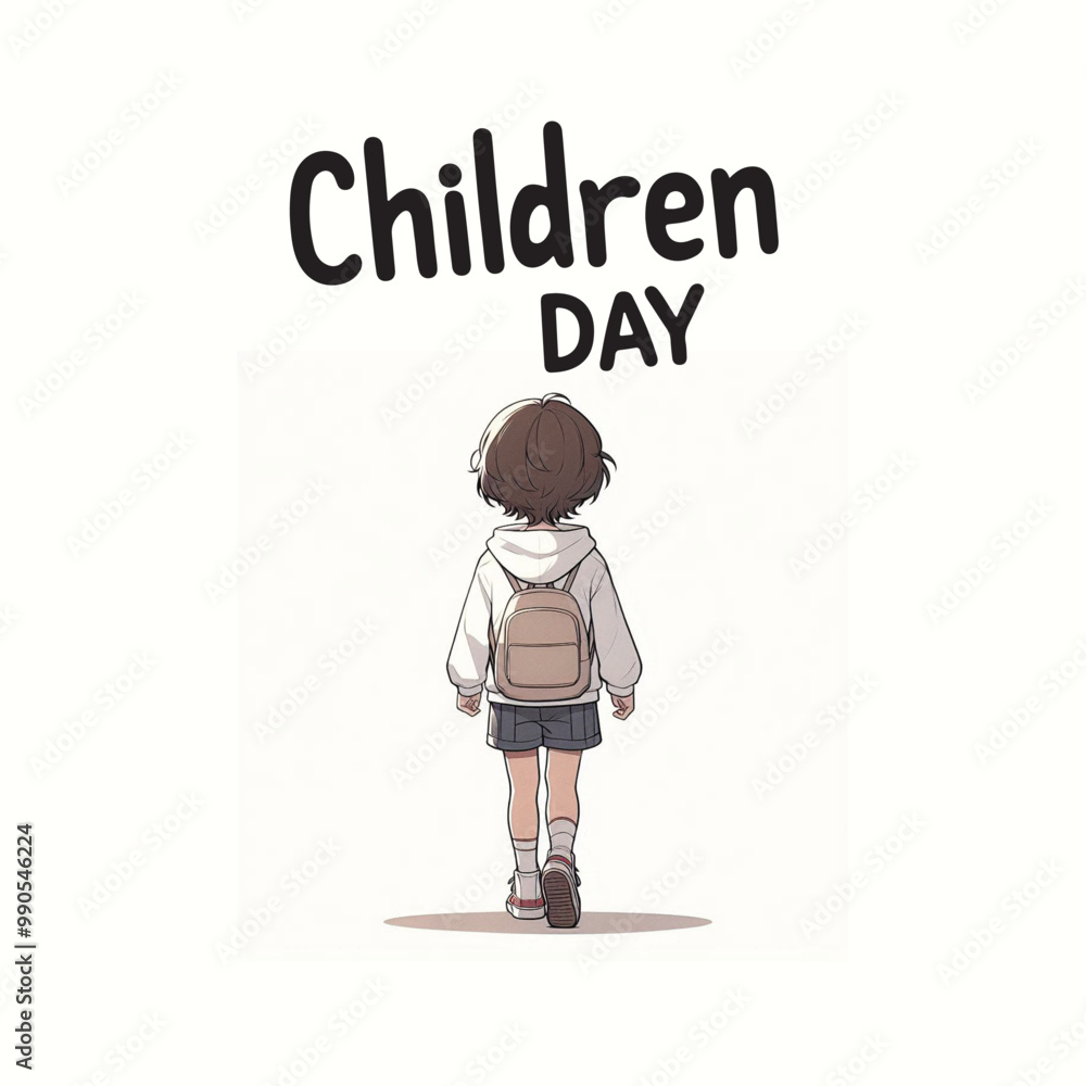 Naklejka premium Happy children's day 