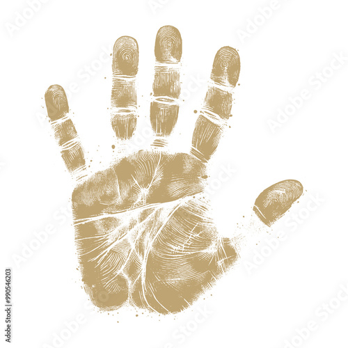 human handprint vector , The handprint should look realistic vector