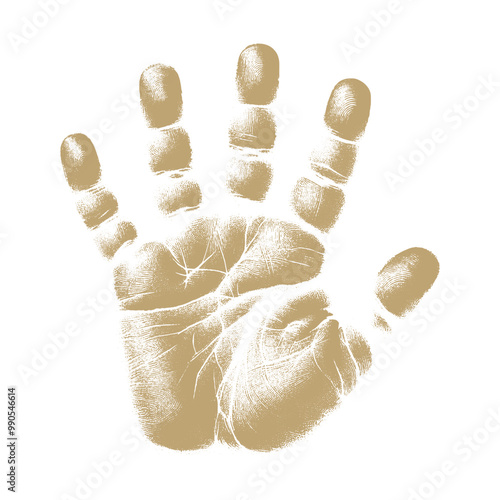 human handprint vector , The handprint should look realistic vector