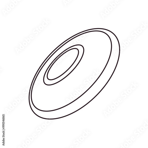 Flying disc symbol sign icon vector illustration sports