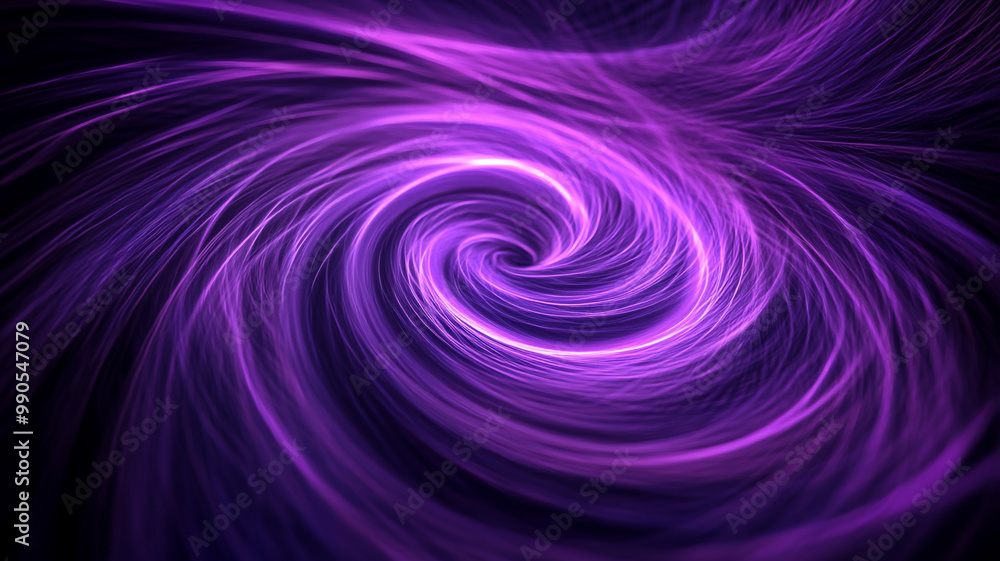 Obraz premium Swirling purple vortex with luminous energy tendrils creating an abstract cosmic effect