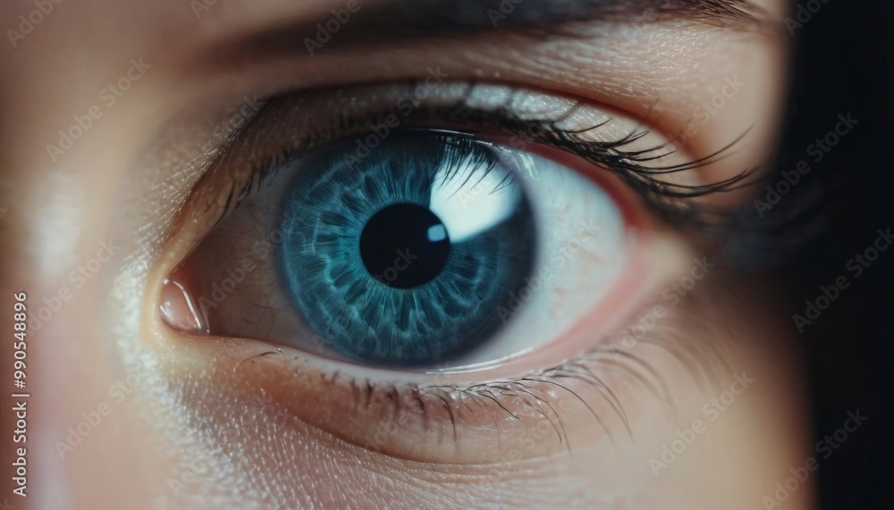 Fototapeta premium female eye close up view , ai generated