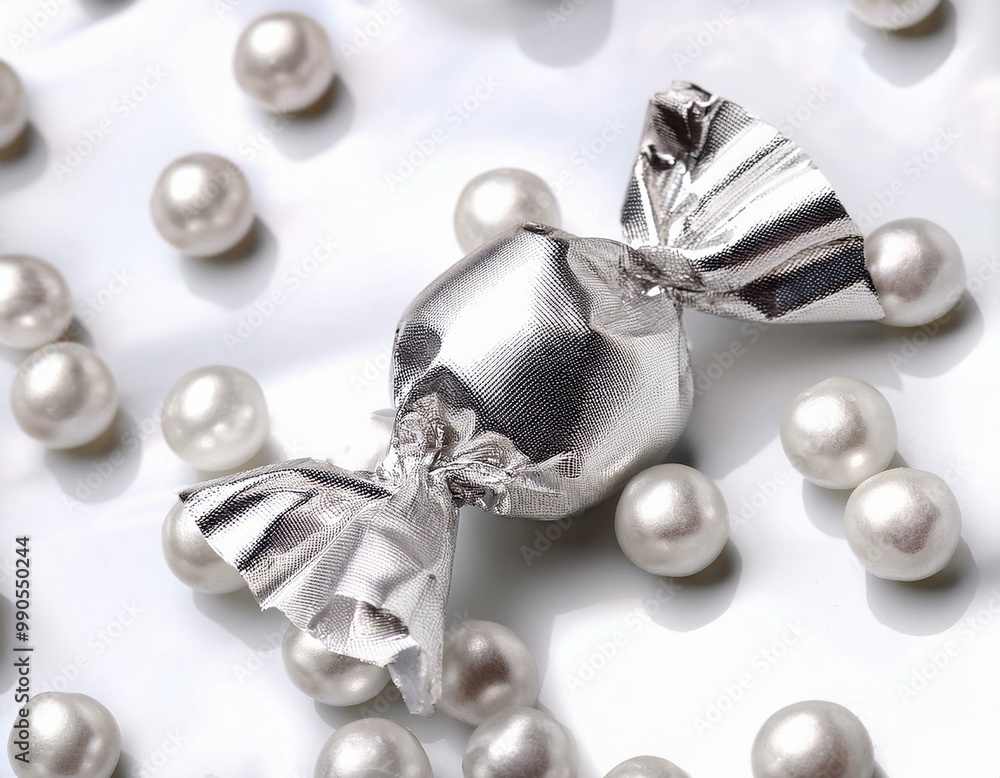 Wrapped Candy on a White Background Wrapped Candy on a White Background