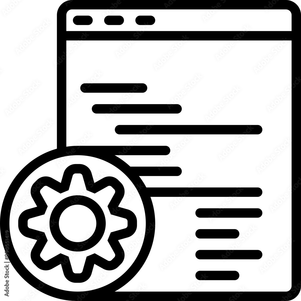 Web Development Line Icon Design Vector Web Development Line Icon Design Vector