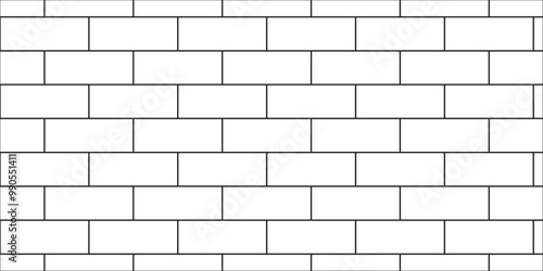 	
Abstract bathroom wall and floor brick wall texture background. white brick vector illustration texture of the wall with masonry Bricks laid in rows background.	
