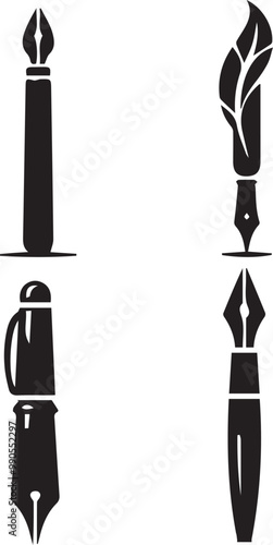 pen silhouette, pen icon, pen vector,  photo