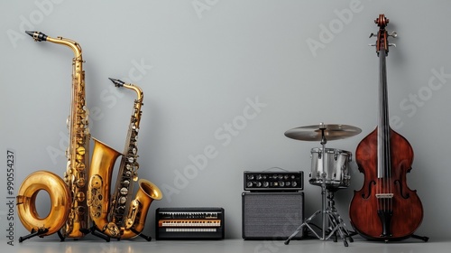 Seven-string electric guitar made of dark wood. Shot on a white background. Background for music and creativity.